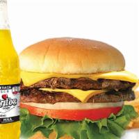 Combo #2 Double Cheeseburger · Combo includes Favoritos® Soft Drink & Homemade Fries