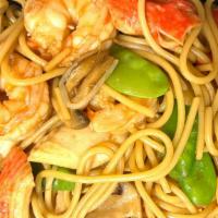 Seafood Lo Mein · Shrimp and imitation crabmeat. (soft noodles).