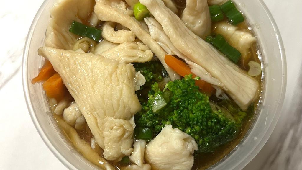Chicken Noodles Soup  · with broth