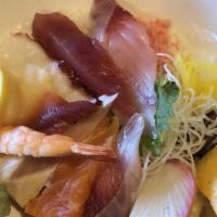 Chirashi Dinner · Assorted Sashimi over rice