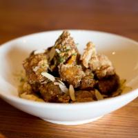 Chicken Karaage · Deep-fried seasoned chicken…