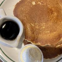 Buttermilk Pancakes · Tender and delicious cakes, a Tom's signature recipe