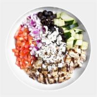Greek Bowl · Hormone-Free Turkey Burger, Tomatoes, Black Olives, Cucumber, Red Onions and Feta Cheese

(6...