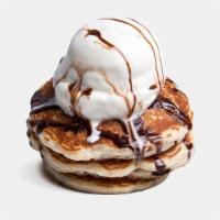 Froyo Pancakes · Non-GMO Whole Grain Whey Protein Pancakes topped with Protein Frozen Yogurt and Sugar Free C...