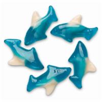 Blue Gummy Sharks · These sharks are too yummy to be afraid of! Flavor: firecracker popsicle flavor 7oz bag.