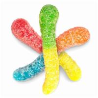 Sour Neon Gummy Worms · Pucker up for a sour take on sweet gummy worms. Each sour mini gummy worm is dusted with a s...