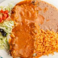 Rib Platter · Smothered with spicy rib sauce with rice, beans and 2 tortillas.