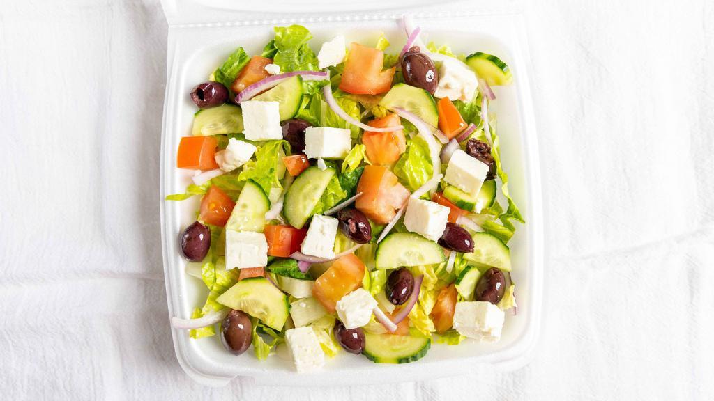 Greek Salad · Add Gyro Meat or Chicken for Additional Charge.