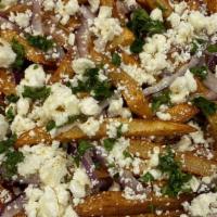 Loaded Greek Fries · Add Gyro Meat or Chicken for Additional Charge.