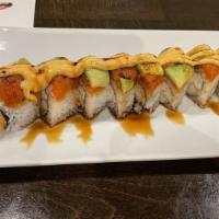 Tiger Roll · Most popular. Shrimp tempura roll topped with spicy tuna and avocado. Eel sauce and spicy ma...