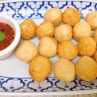 Fried Fish Balls · Fried fish balls served with sweet chili sauce.