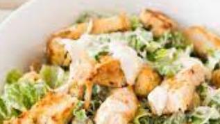 Chicken Ceasar Salad · Seasoned chicken, romaine lettuce, tomato, croutons, Parmesan cheese, ceasar dressing.