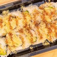 Crunch California · California w/ tempura flake & eel sauce on top