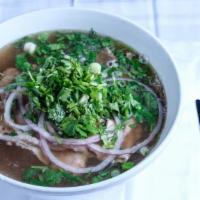 Phở Tái Chín (Steak & Brisket Noodle Soup) · Consuming raw or undercooked meats, poultry, seafood, shellfish, or eggs may increase your r...