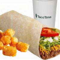 Combo #3 Soft Taco · A Soft Taco, medium order of Tater-Fries, and a medium soft drink.