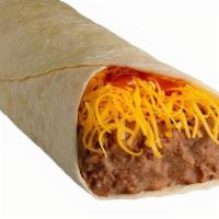 Soft Burrito · A soft flour tortilla filled with fat-free pinto beans, beef or chicken, burrito sauce and C...