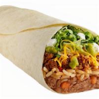 Classic Burrito · A soft flour tortilla with beef, chicken or an assortment of diced vegetables with rice, fat...
