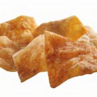 Crustos · Strips of deep-fried flour tortillas sprinkled with cinnamon and sugar.