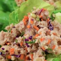 Thai Lettuce Wraps.   Larb · Served with Minced Chicken