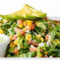 Chili Lime Chicken Salad · Grilled chicken seasoned with our chili lime rub and tossed with shredded romaine, Pico de G...