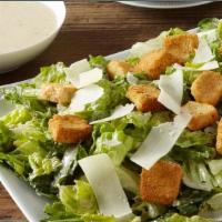 Caesar Salad · Fresh romaine with sliced parmesan cheese and croutons. Served with Caesar dressing.