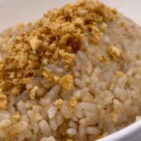 Garlic Rice · Filipino style garlic rice, with even more garlic.