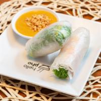 Spring Rolls (1 Piece) · Vermicelli, lettuce and beansprouts. Served with our house peanut sauce.