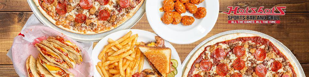Hotshots Sports Bar & Grill · Pizza · Burgers · Sandwiches · Salad · Chicken