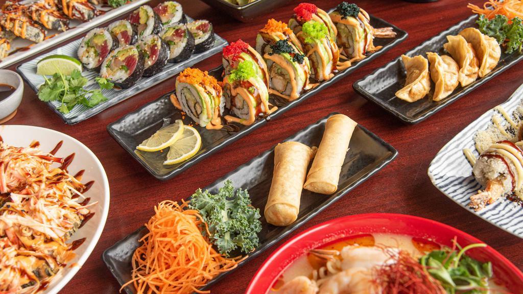 Sushi on me · Japanese · Sushi · Soup · Ramen · Desserts