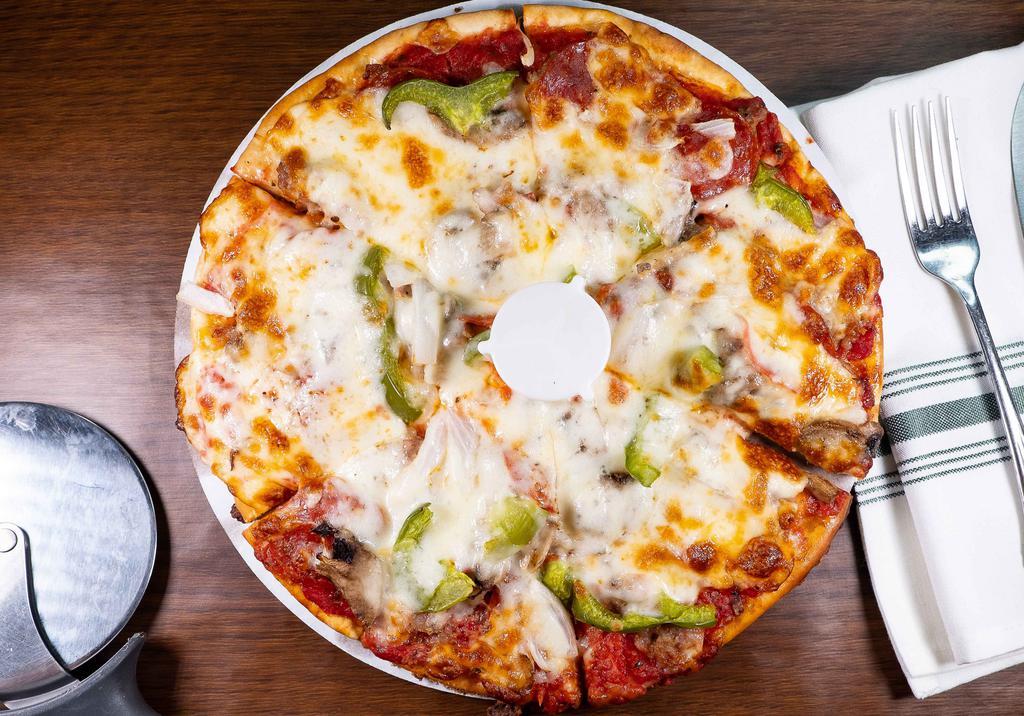 Frankie’s Pizza · Pizza · Burgers · Salad · Sandwiches