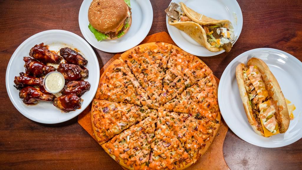 Mimi's Pizza · Pizza · Burgers · Greek · Sandwiches