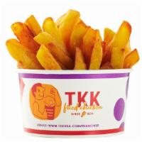 Sweet Potato Fries · Hot new item at TKK - golden, crisp and fluffy inside. Our new sweet potato fries will have ...