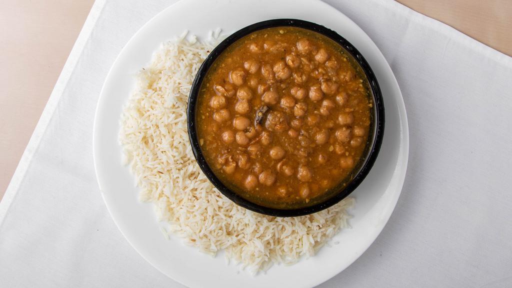 Chana Masala · Gluten Free. Vegan. (Chickpeas simmered in exotic spices)