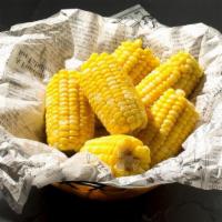 Buttered Corn · Buttery corn on the cob.