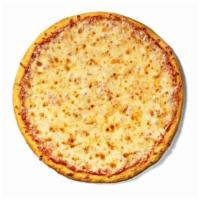 Cheese Pizza · Our Cheese Pizza starts with classic marinara sauce and is topped with real mozzarella chees...