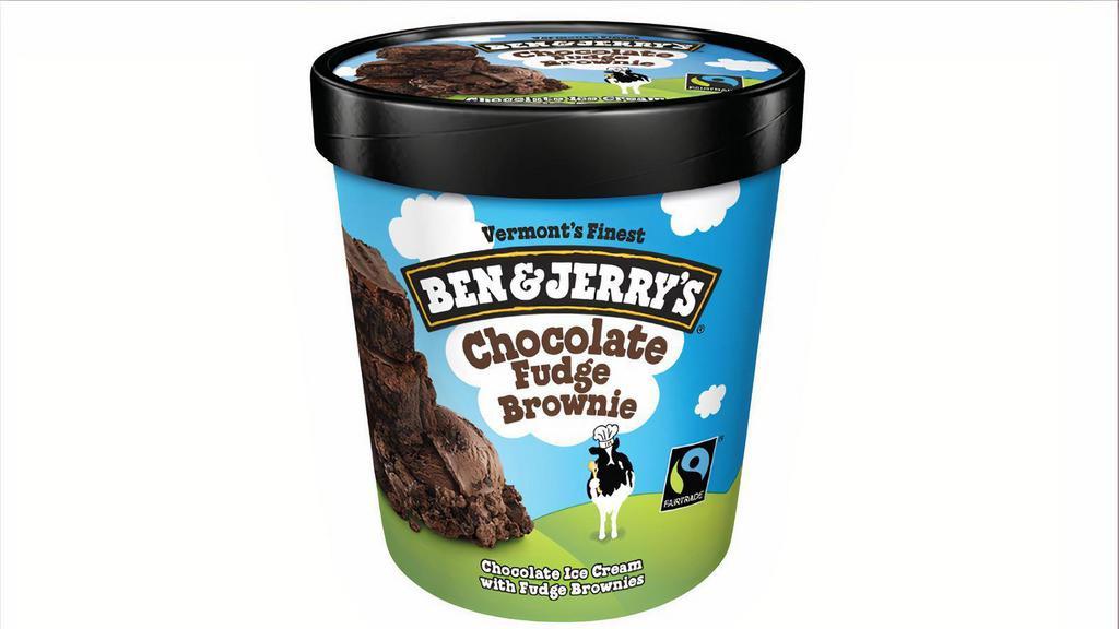 Ben & Jerry'S Chocolate Fudge Brownie 16Oz · The fabulously fudgy brownies in the flavor come from New York's Greyston Bakery, where producing great baked goods is part of their greater-good mission to provide jobs & training to low-income city residents.