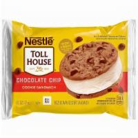 Nestle Tollhouse Vanilla Chocolate Chip Cookie Sandwich · Enjoy a thick, chewy chocolate chip cookie stuffed with creamy vanilla ice cream. A double w...