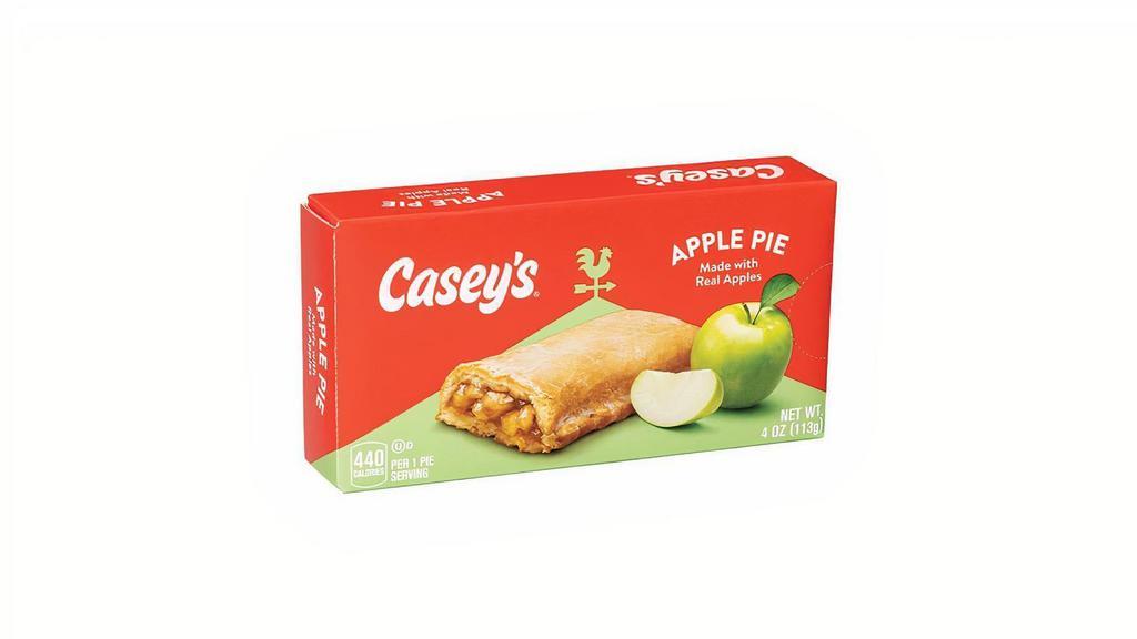 Casey'S Apple Pie · Casey's Apple Pie is the perfect dessert or sweet snack when you're on-the-go. This flakey, handheld pie is filled with a rich apple filling and baked to a perfect golden brown. Order your Apple Pie for delivery or pickup!