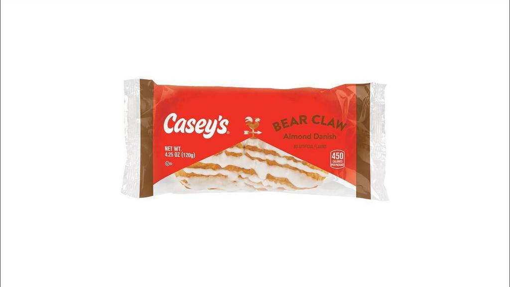 Casey'S Bear Claw Almond Danish 4.25Oz · Casey's Bear Claw Almond Danish is the perfect treat when you're craving something sweet. Filled with a delicious almond paste and frosted to perfection, this danish is exactly what you need! Order yours today for delivery or pickup.