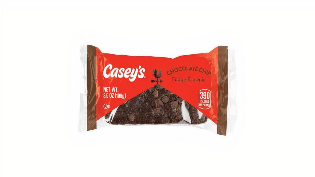 Casey'S Chocolate Chip Fudge Brownie 3.5Oz · Add something sweet to your day! Casey's Fudge Chocolate Chip Brownies are the perfect chocolatey treat to satisfy any sweet tooth. Insider tip: pair it with a refreshing bottle of Casey's milk!