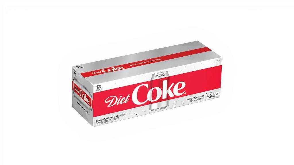 Diet Coke 12Pk · Diet Coke is the most popular sugar-free soft drink . It's the original sparkling beverage for those who want great flavor without the calories--a drink for those with great taste. Serve ice cold for maximum refreshment.