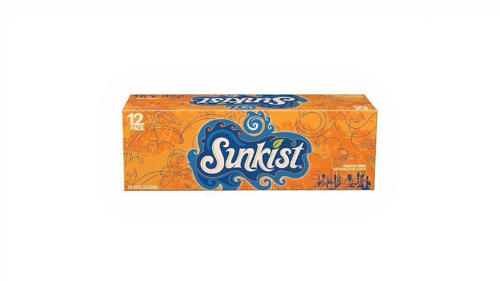 Sunkist Orange 12Pk · Soak up the sunny orange soda taste of Sunkist! Beaming with bold, orange flavor, Sunkist always satisfies your thirst.
