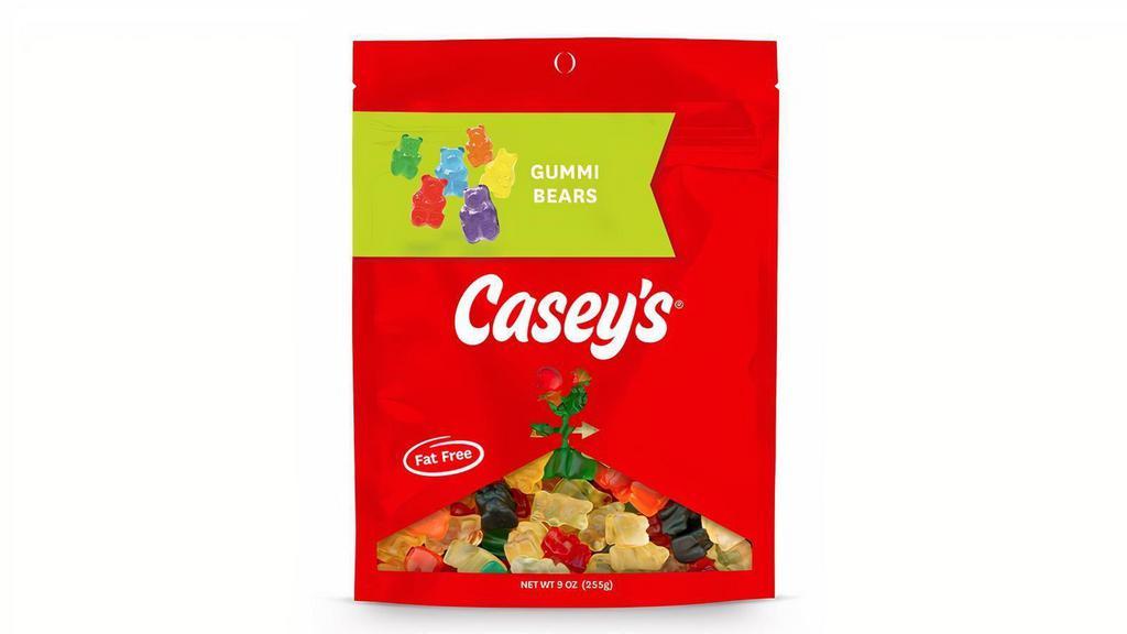 Casey'S Gummi Bears 9Oz · Our own chewy gummy bears with 12 flavors! Add one to your cart and enjoy this tasty treat.
