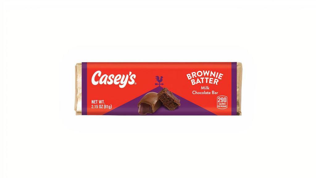 Casey'S Milk Chocolate Brownie Bar 2.15Oz · Creamy Milk Chocolate and a decadent Brownie Batter filling are mixed together for a double-chocolate treat that melts in your mouth in this amazing Casey's Milk Chocolate Brownie Bar. Order one today!