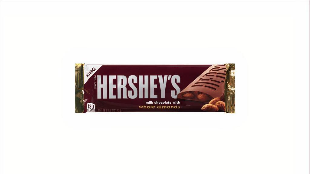 Hershey'S Almond Milk Chocolate Bar King 2.6Oz · If you like a little crunch with your milk chocolate, you'll love HERSHEY'S Milk Chocolate with Almonds Bars!