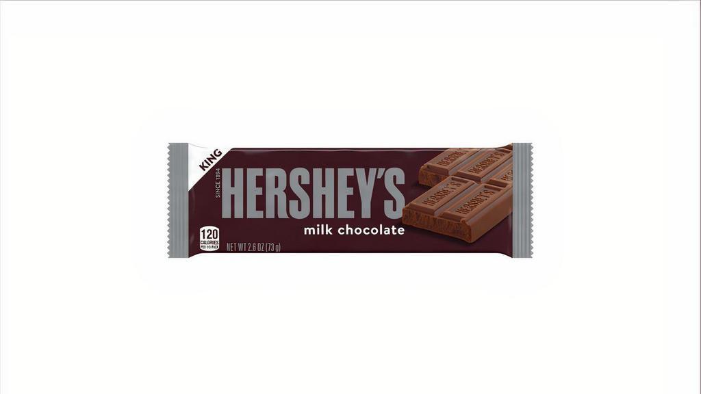 Hershey'S Milk Chocolate King 2.6Oz · There's happy, and then there's HERSHEY'S happy. Made of the delectable, creamy milk chocolate that's been a classic for decades, HERSHEY'S milk chocolate bars make life more delicious whether they're enjoyed alone or shared with loved ones.