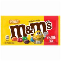 M&M'S Peanut Share Size 3.27Oz · Made with real roasted peanuts and milk chocolate candy shells, M&M’S Peanut Chocolate Candi...