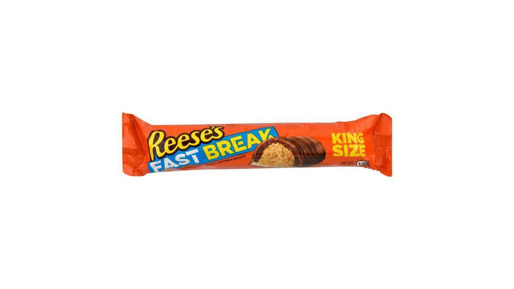 Reese'S Fast Break King 3.5Oz · Break away from the ordinary, with a REESE'S FAST BREAK King Size Bar! Covered in HERSHEY'S Chocolate, REESE'S FAST BREAK Bar is a chewy, creamy, chocolate treat to enjoy at work, at home, or on the go.