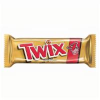 Twix Share Size 3.02Oz · Right TWIX is made with crunchy cookie, gooey caramel and rich milk chocolate. Left TWIX con...