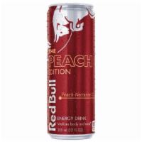 Red Bull Peach Edition 12Oz · Single 12 fl oz can of Red Bull Energy Drink Peach Edition . Red Bull Peach Edition's specia...